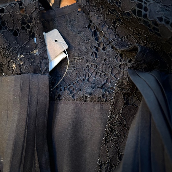 J. Crew, NWT Lace Blouse with Ruffle Accents. Black, Size 2 & 4 - Picture 7 of 10